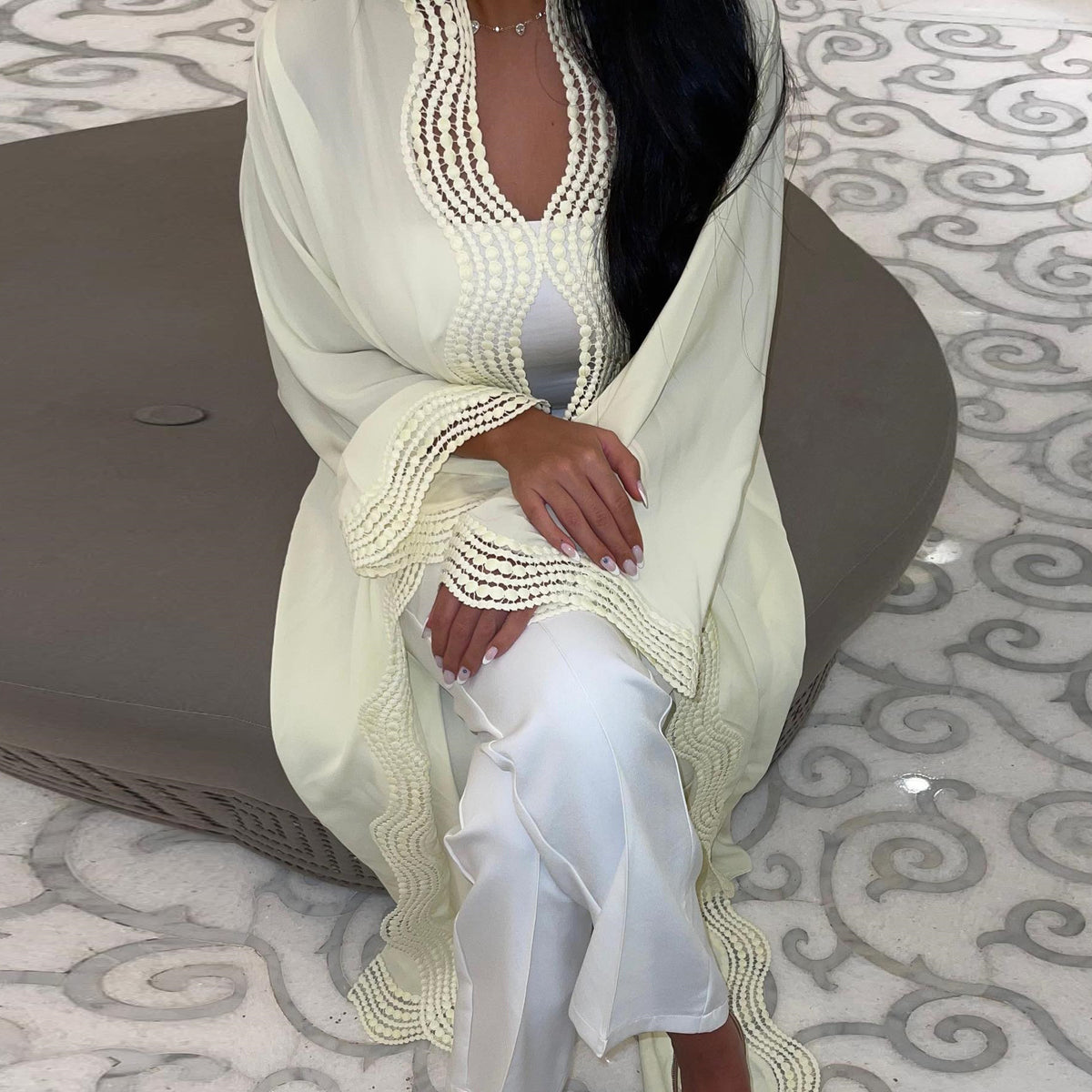 Kimono Long Abaya Femme Style Party Chic