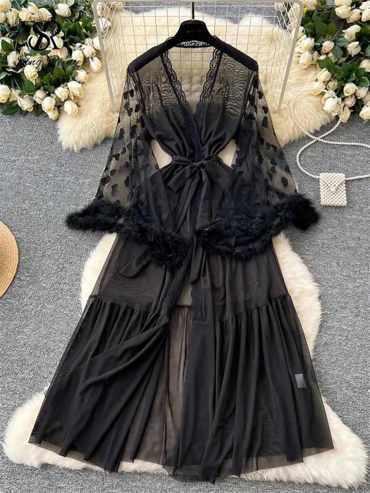 Kimono Mi-long d'été pour femme - Style élégant et léger