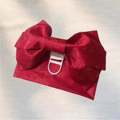 Ceinture Kimono Femme avec Nœud Prétié en Faux Cuir - Style Japonais