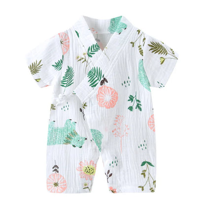 Barboteuse Bébé Mixte Fleurie en Coton - Style Quotidien