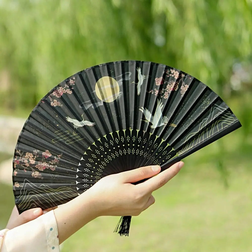 Éventail Pliant en Soie et Bambou - Style Japonais/Chinois - Accessoire de Danse & Décoration