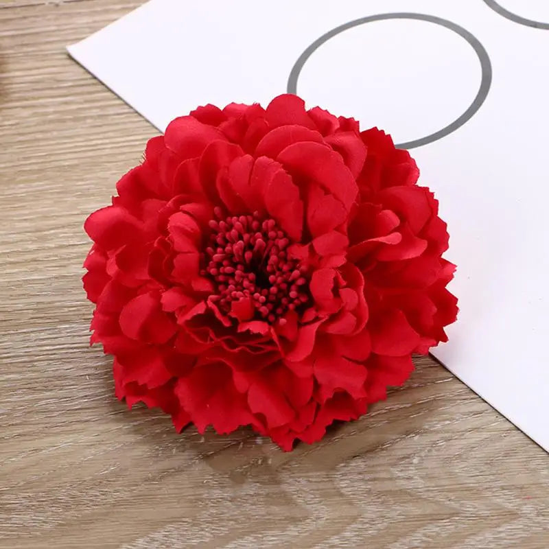 Pince à Cheveux Fleur Rose Satinée pour Femme - Accessoire Élégant