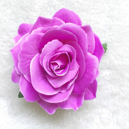 Pince à Cheveux Fleur Rose Satinée pour Femme