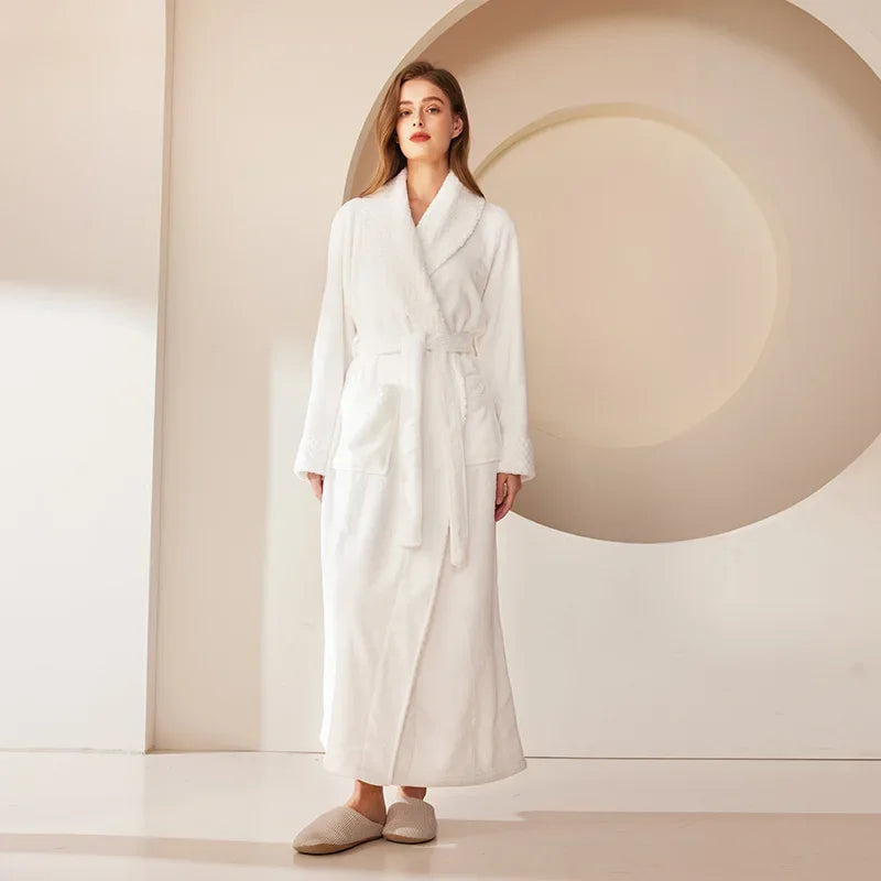 Kimono Peignoir Polaire Doux et Confortable pour Femme et Homme