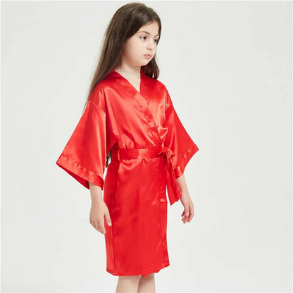 Kimono Fille en Satin - Style Japonais & Coréen