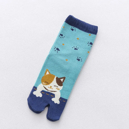 Chaussettes Femme Coton Motif Cartoon - Mi-Mollet