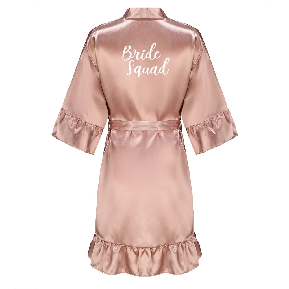 Kimono Mi-long Satiné pour Mariée - Élégance et Confort
