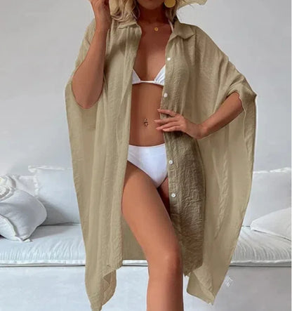 Kimono Chemise Femme Léger Style Plage - Taille Unique