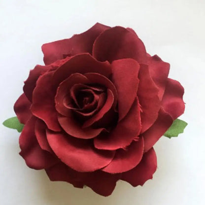 Pince à Cheveux Fleur Rose Satinée pour Femme
