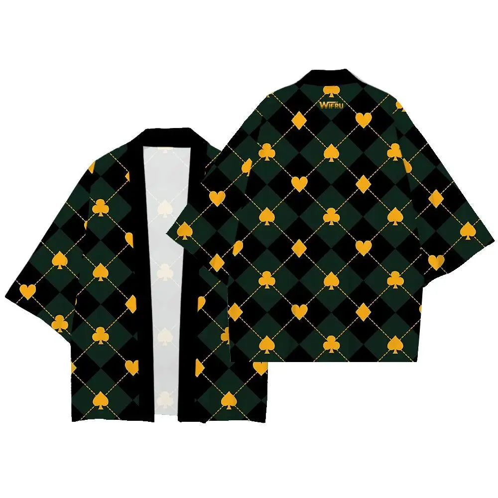 Kimono Court Polyester Style Asiatique pour Homme et Femme