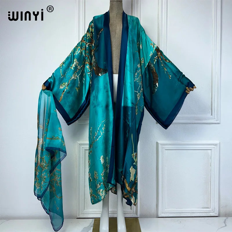 Kimono Long Bohème Imprimé Femme - Plusieurs Couleurs