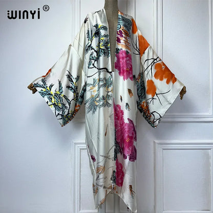 Kimono Long Fleuri Bohème