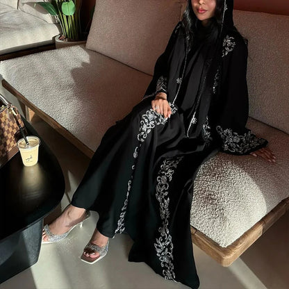 Ensemble Abaya Longue Femme avec Foulard - Chic et Léger