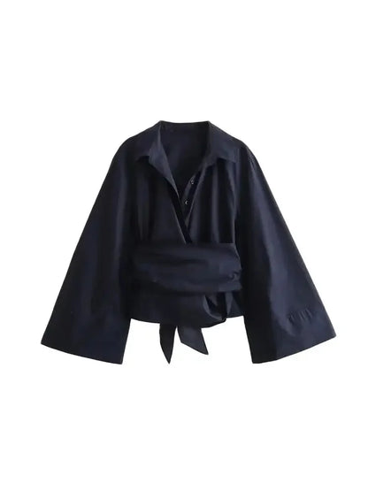 Kimono Chemise Femme Longue Manches, Style Casual Chic