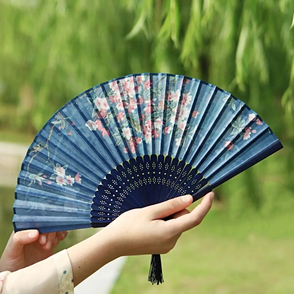 Éventail Pliant en Soie et Bambou - Style Japonais/Chinois - Accessoire de Danse & Décoration