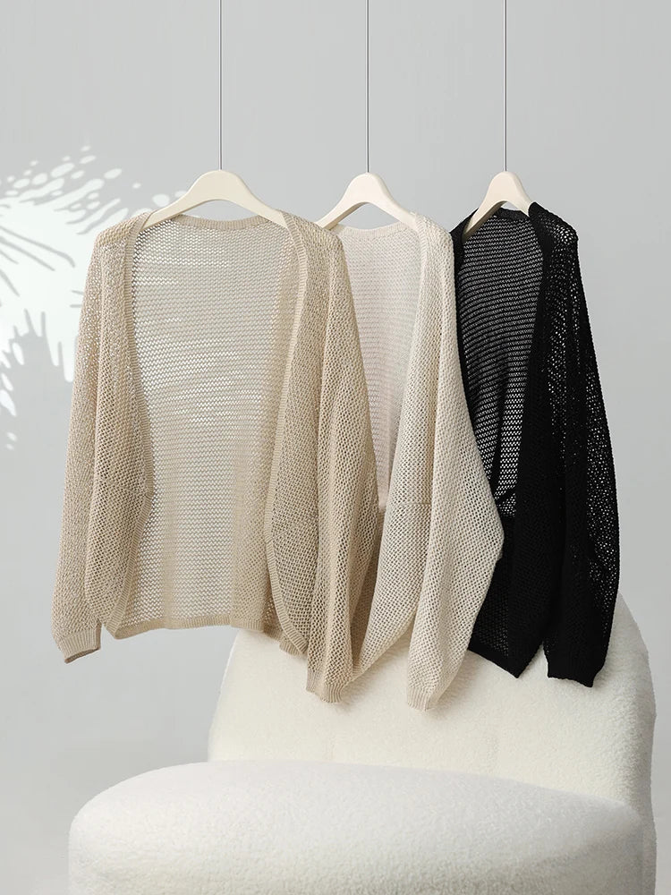 Kimono Cardigan Femme en Maille Fine - Style Casual Chic