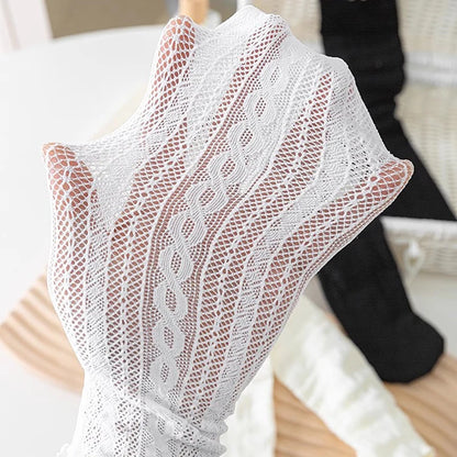 Chaussettes fines en dentelle pour femme - Style japonais doux