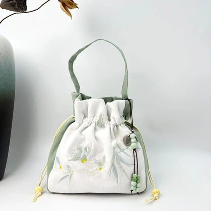 Sac à Main Bourse en Satin Fleuri - Chic et Polyvalent