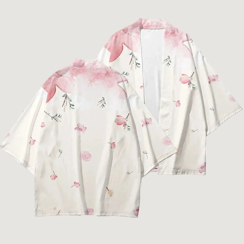 Kimono Court Style Sakura & Papillon - Femme et Enfant