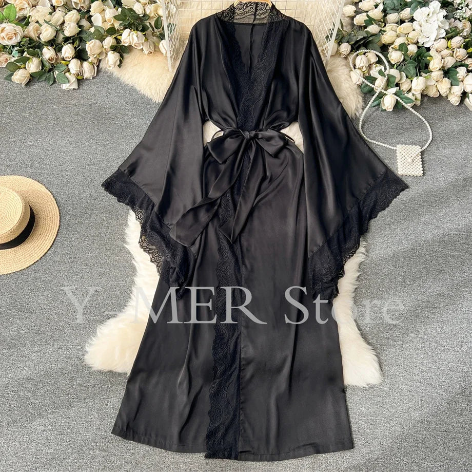 Kimono Long Satin Femme - Élégant et Léger