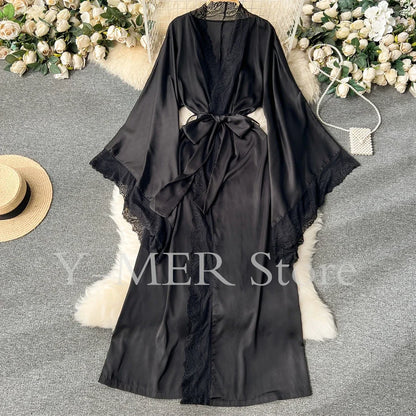 Kimono Long Satin Femme - Élégant et Léger