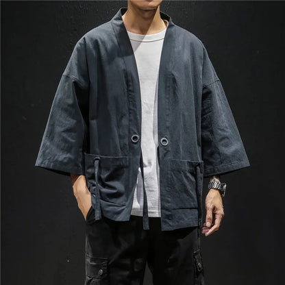 Veste Kimono Homme Style Japonais Vintage - Casual & Confortable