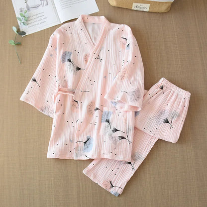 Pyjama Pantalon 3/4 Femme en Coton - Confort et Style
