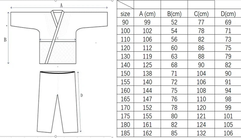 Kimono Judo & Jiu Jitsu - Uniforme Arts Martiaux Unisexe en Coton