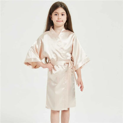 Kimono Fille en Satin - Style Japonais & Coréen
