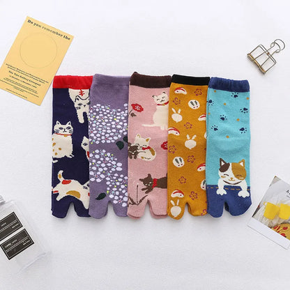 Chaussettes Femme Coton Motif Cartoon - Mi-Mollet
