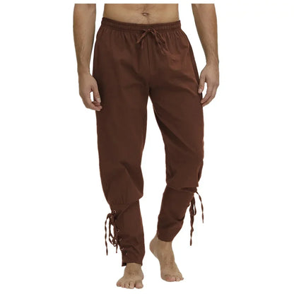 Pantalon Homme Casual Printemps/Automne en Coton et Lin