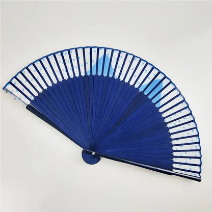 Éventail Pliant en Bambou Motif Chat - Style Japonais, Décoratif et Portable
