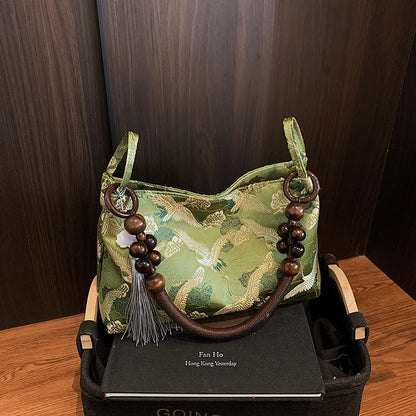 Sac Perle en Bois - Noir, Bleu, Vert