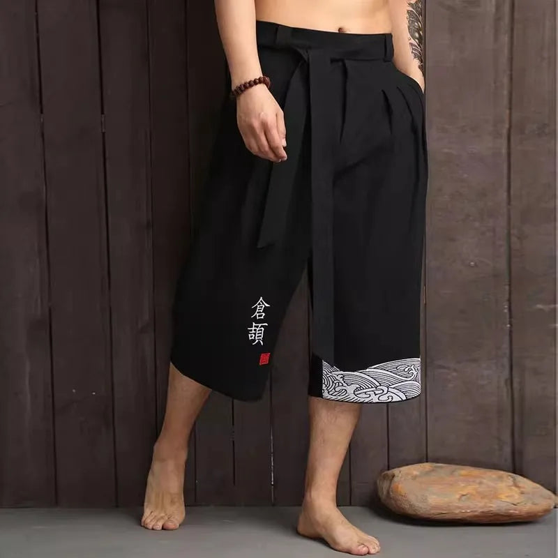 Pantalon Court Homme en Coton Style Japonais TTXI