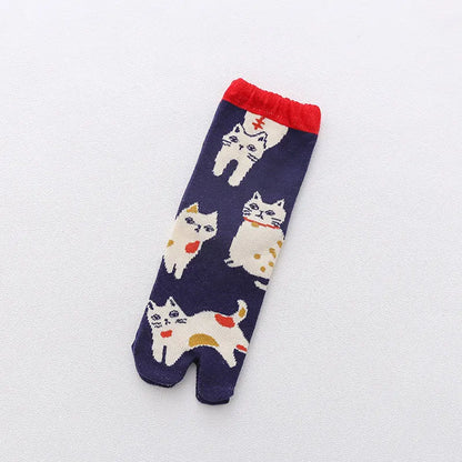 Chaussettes Femme Coton Motif Cartoon - Mi-Mollet