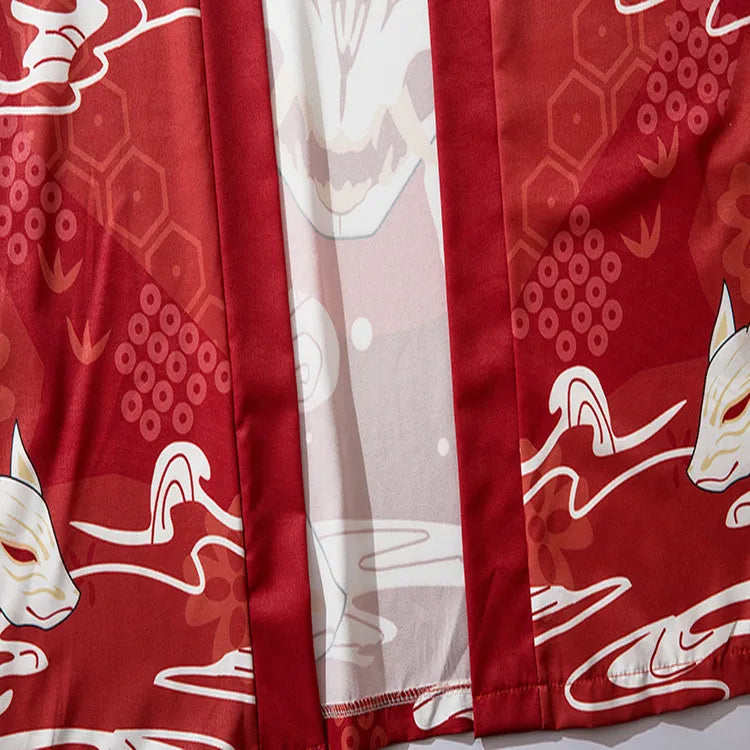 Kimono Court Homme Style Japonais avec Motifs