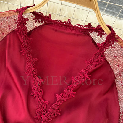 Kimono Mi-long en Satin pour Femme - Confort et Élégance