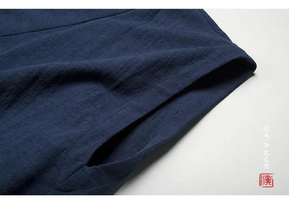 Kimono Court Homme Casual d'Été en Coton Respirant