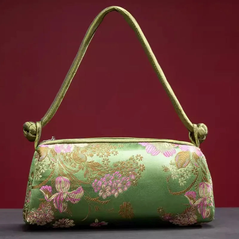 Sac à Main "Sunny Beach" en Soie, Style Floral et Polyvalent