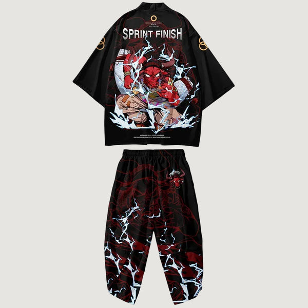 Ensemble Kimono Homme Léger Imprimé Traditionnel