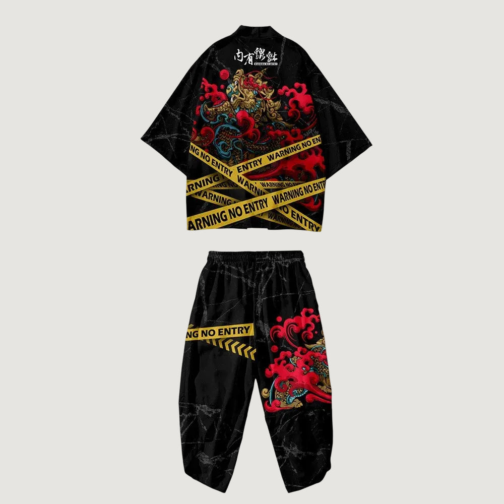 Ensemble Kimono Homme Motif Japonais
