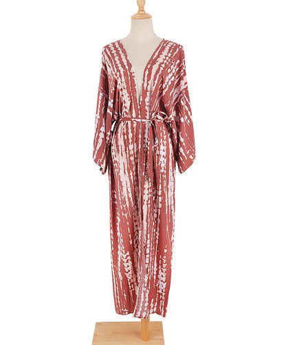 Kimono Long Femme Style Bohème- Motif Tie and Dye