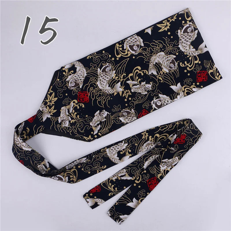 Ceinture Kimono Femme Imprimée - Largeur 10cm ou 15cm