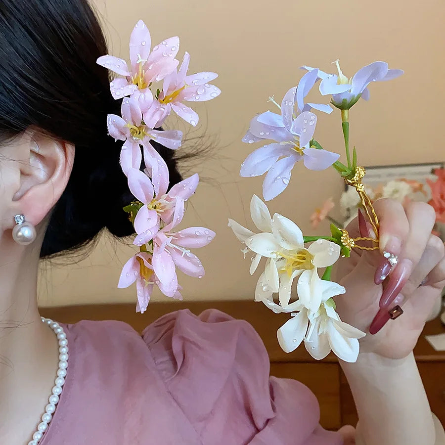 Pince à Cheveux Décorative Fleur