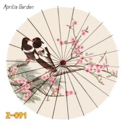 Ombrelle Artisanale en Bambou et Soie - Style Vintage pour Mariage et Danse