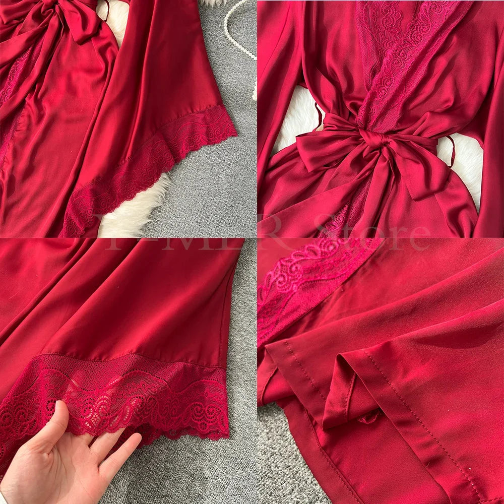Kimono Long Satin Femme - Élégant et Léger
