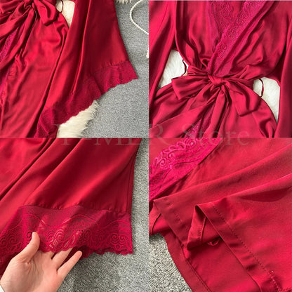Kimono Long Satin Femme - Élégant et Léger