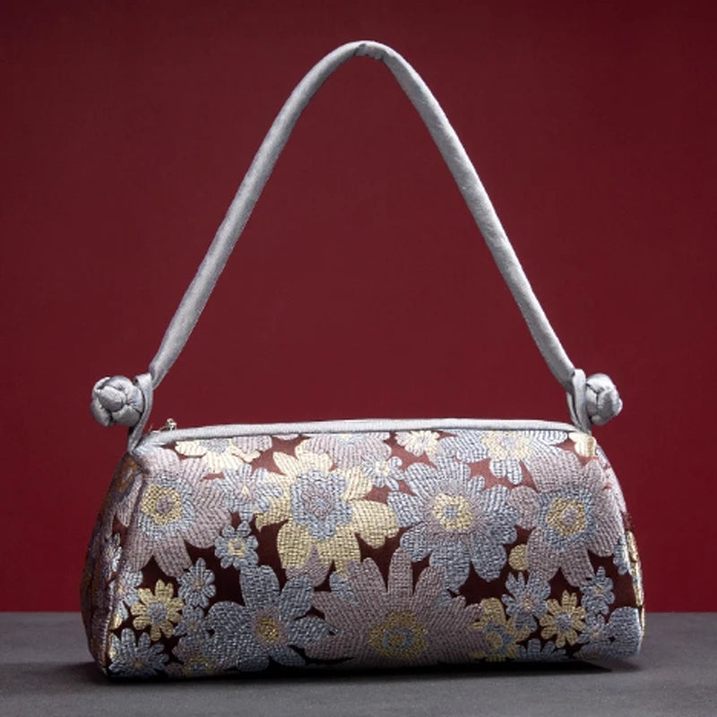 Sac à Main "Sunny Beach" en Soie, Style Floral et Polyvalent