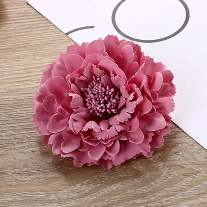 Pince à Cheveux Fleur Rose Satinée pour Femme - Accessoire Élégant