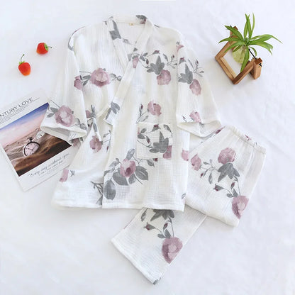 Pyjama Pantalon 3/4 Femme en Coton - Confort et Style